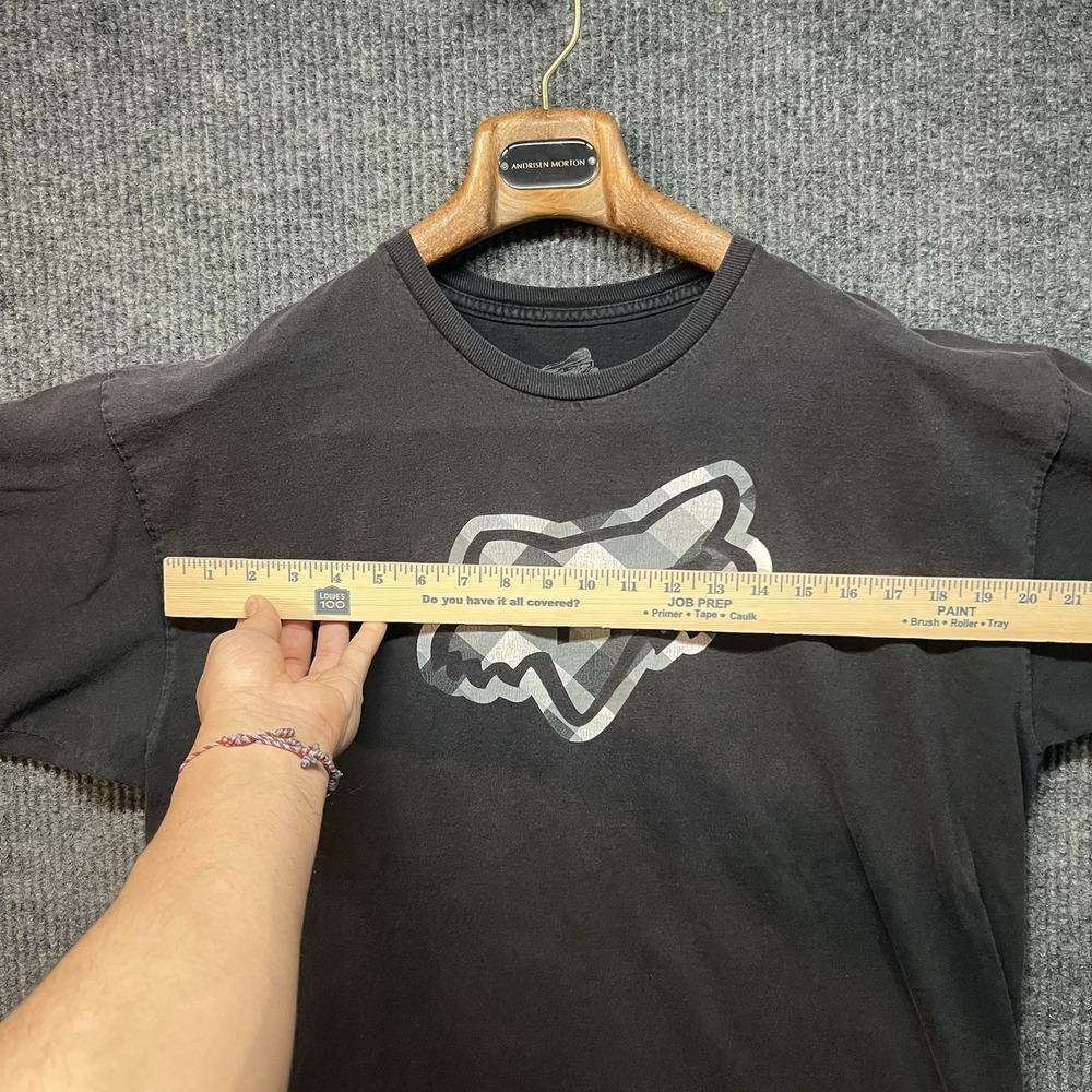Fox Racing Y2K Graphic T Shirt Faded Black Size XL - Picture 7 of 7